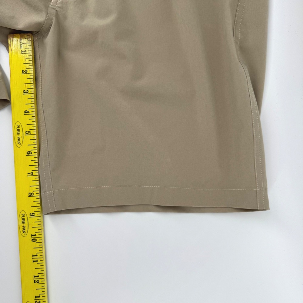 FootJoy Golf Shorts 36 Khaki Tan Performance Stretch Flat Front Moisture Wicking - Picture 5 of 6